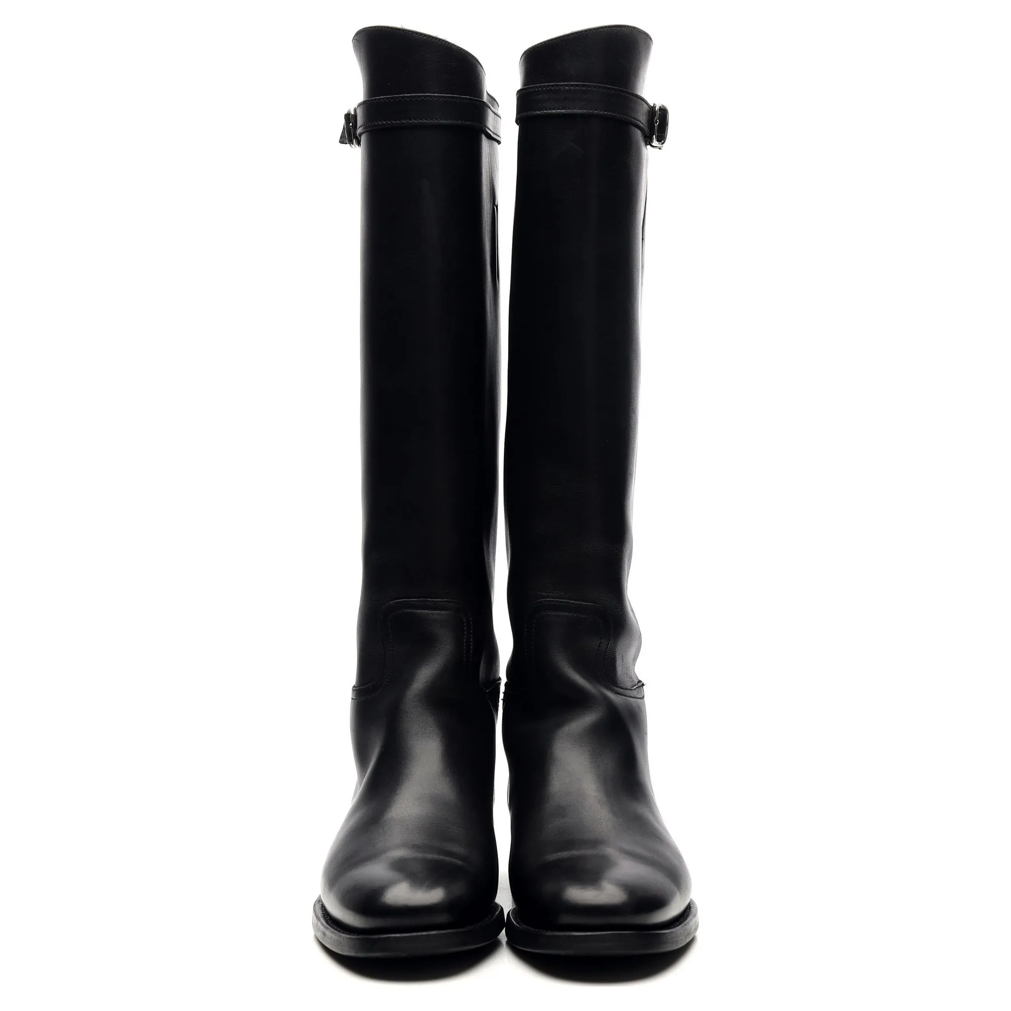 Women's 'Michelle' Black Leather Riding Boots UK 4 EU 37