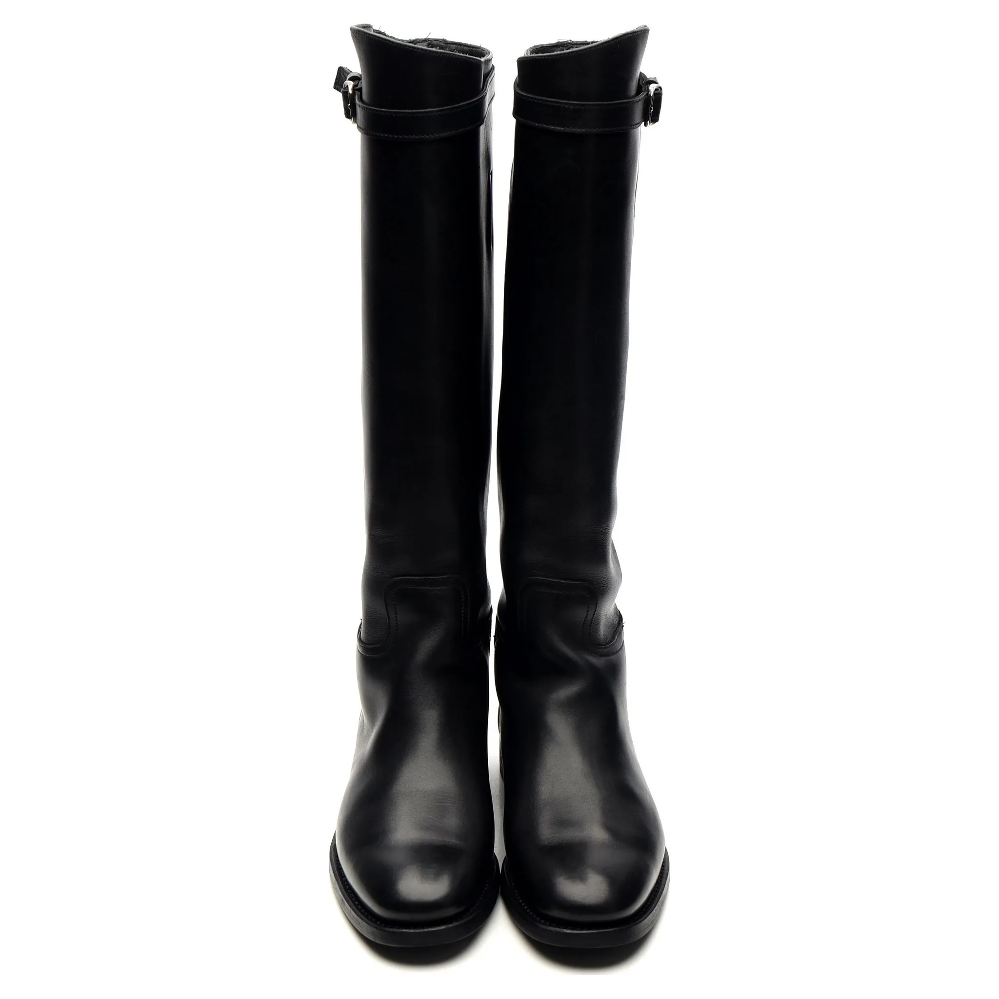 Women's 'Michelle' Black Leather Riding Boots UK 4 EU 37