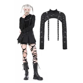 Women's Punk Eyelet Strap Ripped Cape