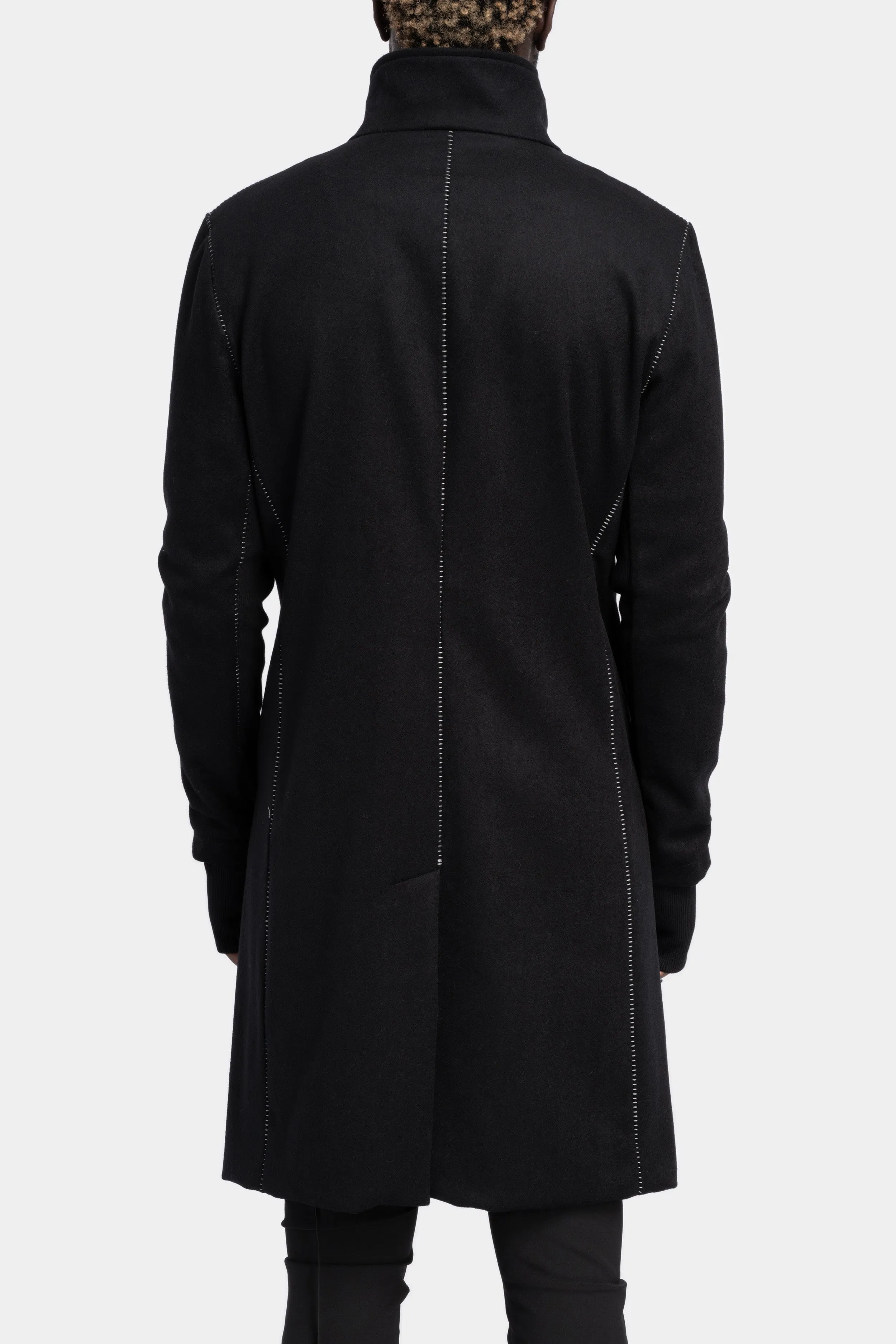 Wool / Cashmere blend high neck coat