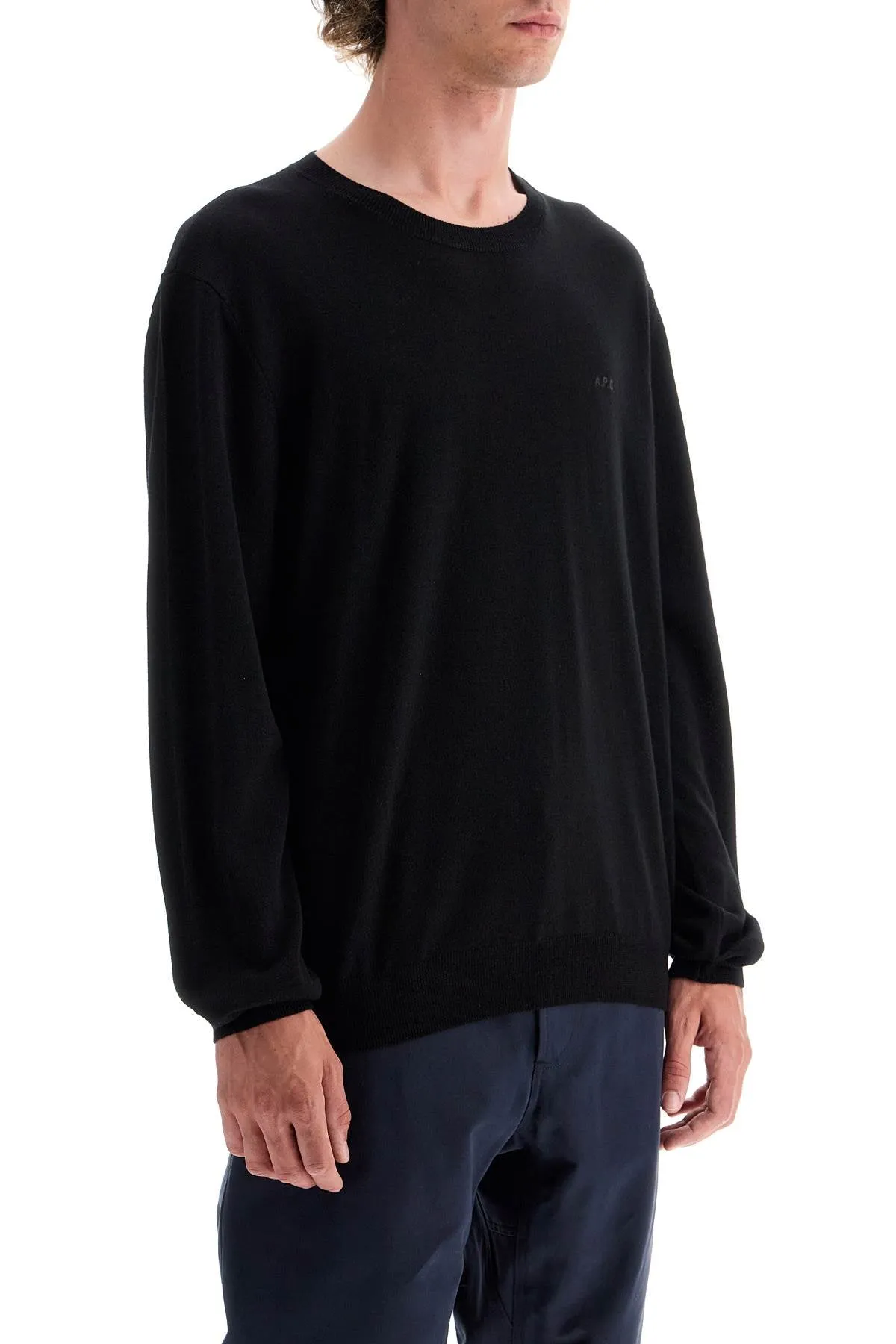 wool crewneck pullover WVAWM H23285 NOIR