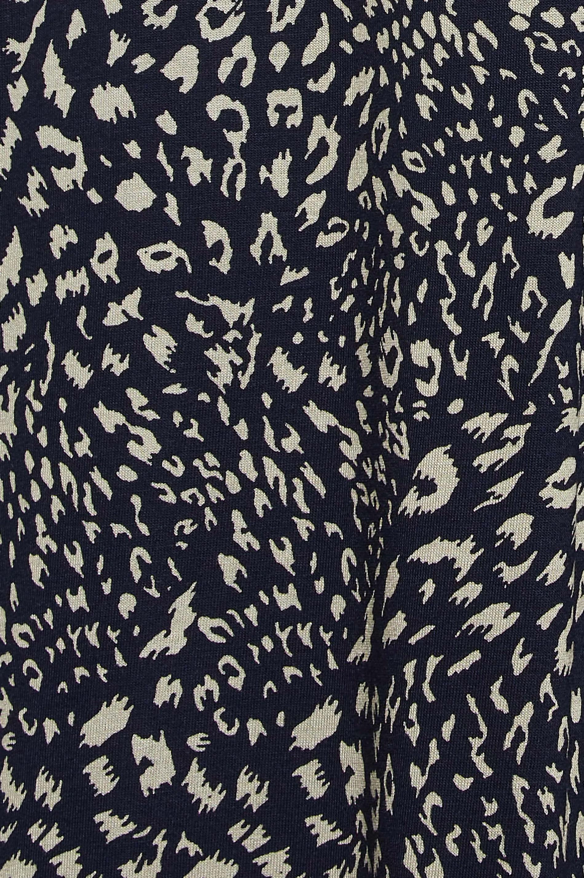 YOURS Curve Navy Blue Animal Print Culottes