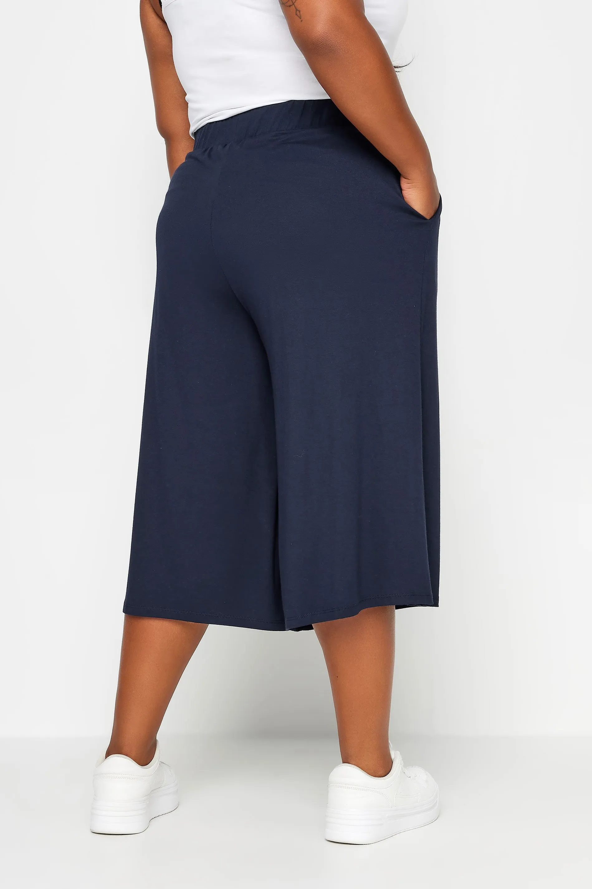 YOURS Curve Navy Blue Culottes