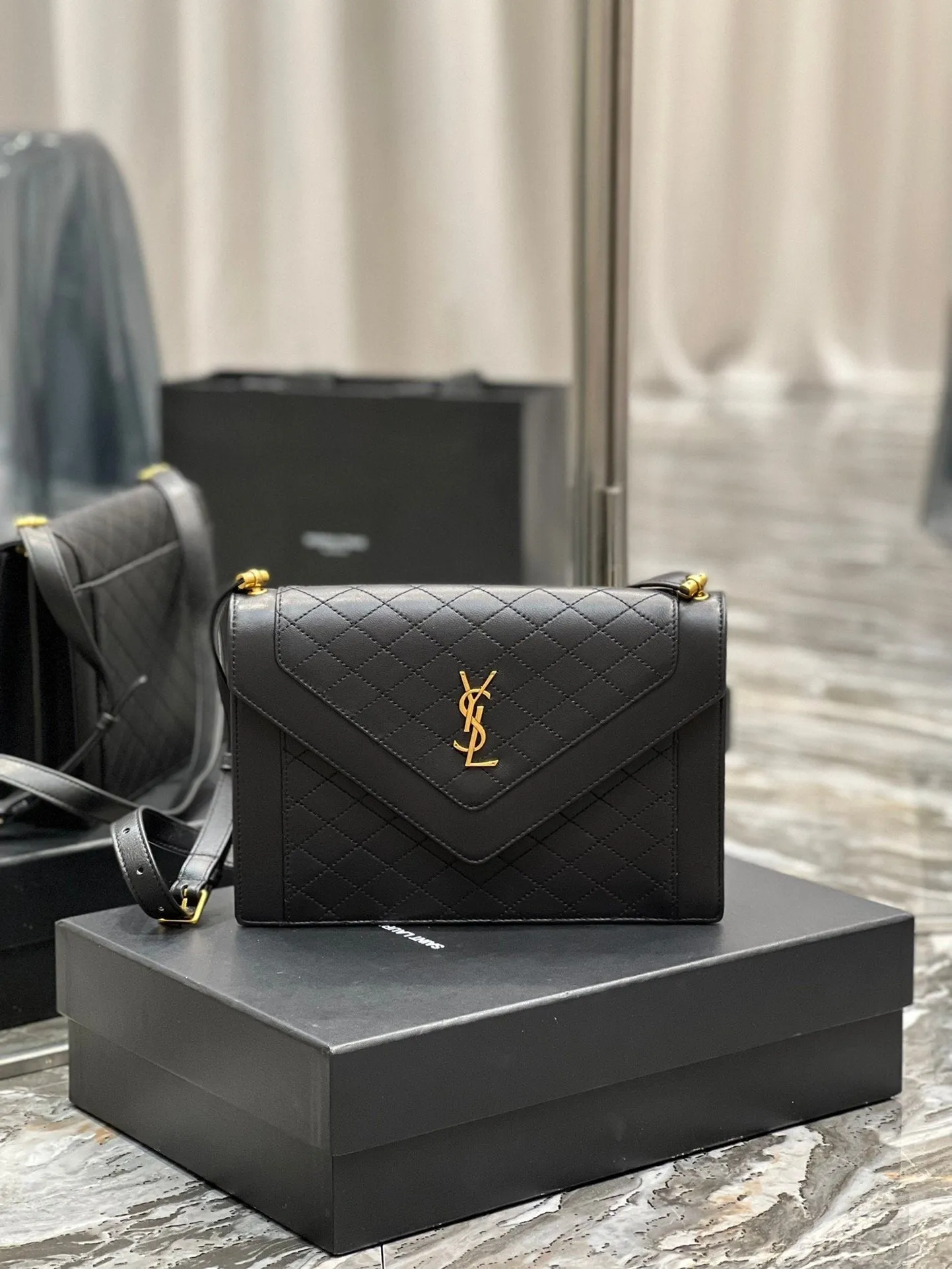 Yves Saint Laurent Gaby Satchel Bag In Black