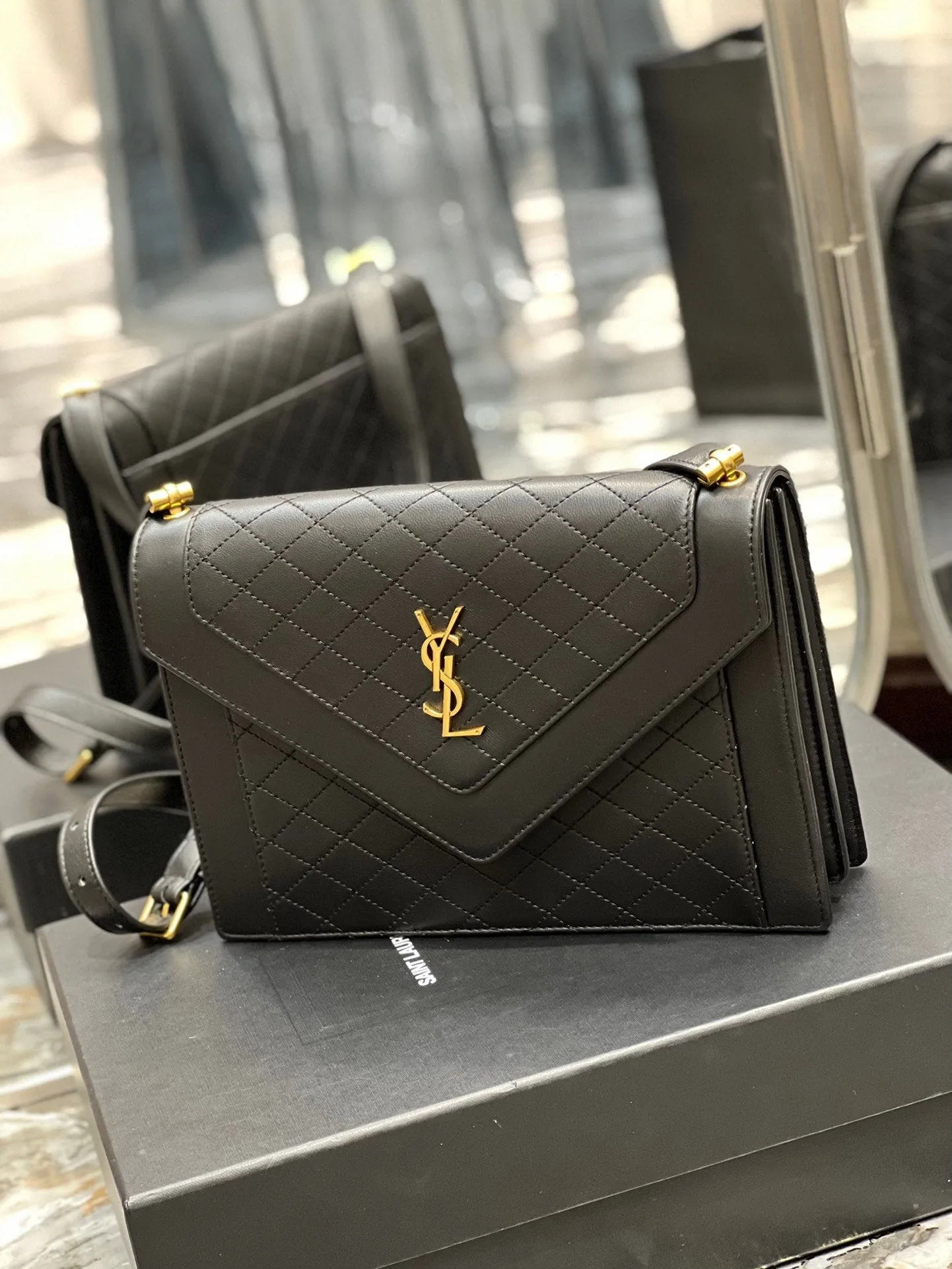 Yves Saint Laurent Gaby Satchel Bag In Black