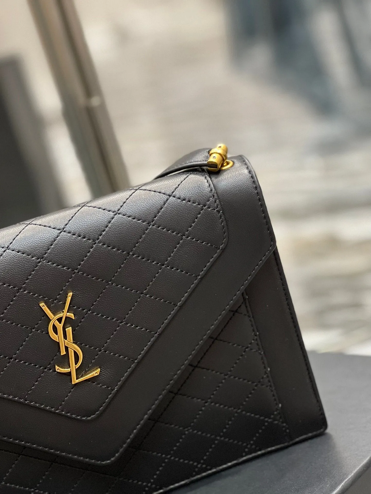 Yves Saint Laurent Gaby Satchel Bag In Black